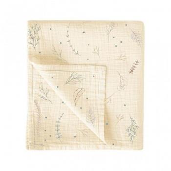 Muselina de Bambú 120x120cm Botanic Beige