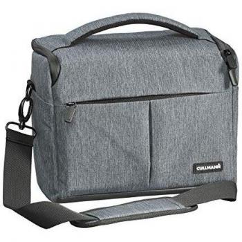 Cullmann Malaga Maxima 200 Funda para Cámara cámaras de Sistema, Mediana DSLR de Equipo, videocámara con Correa de Hombro Impermeable Rip-Stop poliéster PU Gris