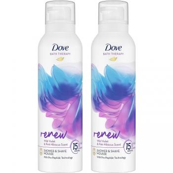 Dove Bath Therapy Renew Shower and Shave Mousse 200ml - Wild Violet & Pink Hibiscus