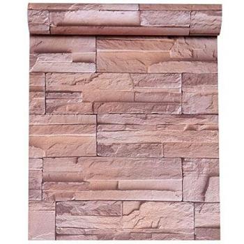 VEELIKE Papel Pintado Efecto Ladrillo 40cm x 900cm Papel Autoadhesivo Pared Imitacion Piedra Papel Paredes Decoración Papel Autoadhesivo Pared Baldosas Papel Adhesivo Cocina Papel Tapiz Baño Lavable