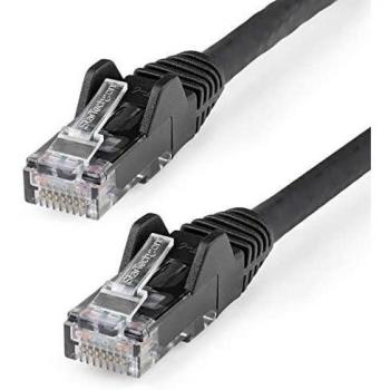 StarTech.com N6LPATCH15MBK Cable de Red de 15m CAT6 Ethernet - LSZH - RJ45 UTP de 10Gb - 650MHz - PoE de 100W - Latiguillo Snagless