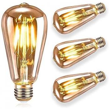 Vintage Edison Bombilla, ASANMU Bombilla LED Vintage E27 ST64 4W