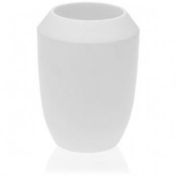 Vaso portacepillos Versa Blanco Resina