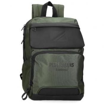 Mochila Portaordenador Unisex Pepe Jeans Bromley 13,3 Verde Casual Poliéster 9L