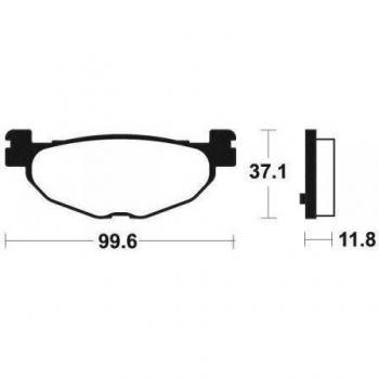 YAMAHA T-MAX 500-04/07--PASTILLAS DE FRENO TRASERO 3803780