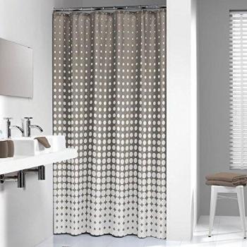 Sealskin Cortina de Ducha Speckles, 180 x 200 cm, Poliéster, Marrón Topo