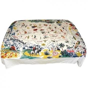 Vacationland Tablecloth United States Map Staycation by Red and White Kitchen