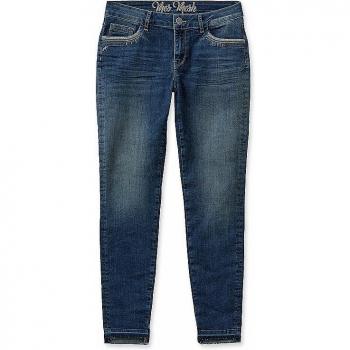 MOS MOSH Women's Blue Slim Fit Jeans with Embroidered Details, Size W26