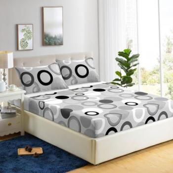 Juego de Sábanas Estampadas 4 Piezas para Cama 90/135/150/180cm, Bajera Ajustable hasta 28cm, Fundas Almohada 50x70cm, 100% Pol