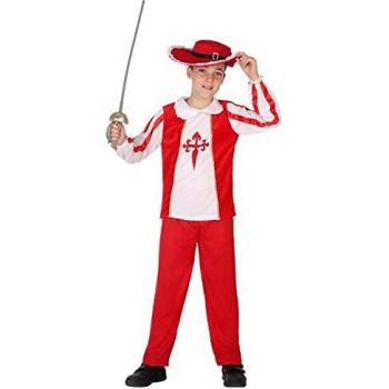 Disfraz de Mosquetero para Niños - 3/4 Años - Rojo