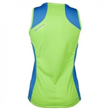 K-Swiss RA102.325.M Camiseta, Mujer, Verde neón/Azul océano