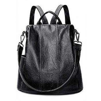 Bolso Mochila Cuero Mujer Antirrobo Mochilas Mujer Casual, JOSEKO Ligero de PU Impermeable Mochila de Viaje de Gran Capacidad Bolsa de Hombro Convertible con Adorno Colgante Tassel