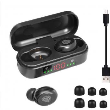 Auriculares Inalámbricos FDGAO TWS Bluetooth V5.0 con Micrófono, Caja de Carga, Deportivos e Impermeables para iOS y Android