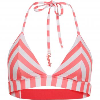 Top bikini triangular a rayas rosa Superdry para mujer