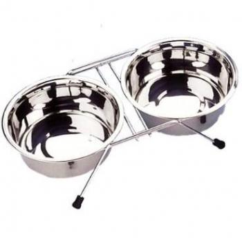 Soporte de Cuencos Ajustable con 2 Cuencos Nobby Pet Doble Comedero