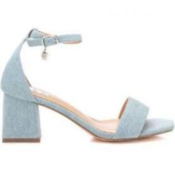 Sandalia Xti para mujer en azul con tacón de 6cm