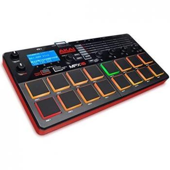 AKAI Professional MPX16 - Controlador USB MIDI y sampler portátil con 16 pads retro-iluminados y ranura para tarjeta SD