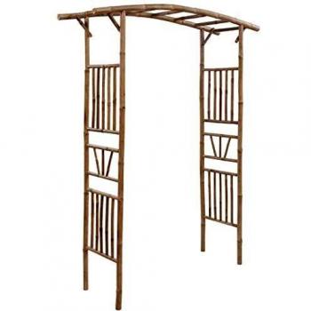 vidaXL Arco de Rosas y Trepadoras de Bambú 145x40x187 cm Puerta para Jardín