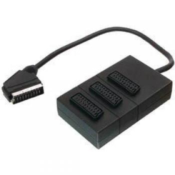 V7 V7SCRT3SP - Adaptor 3 x SCART, negro
