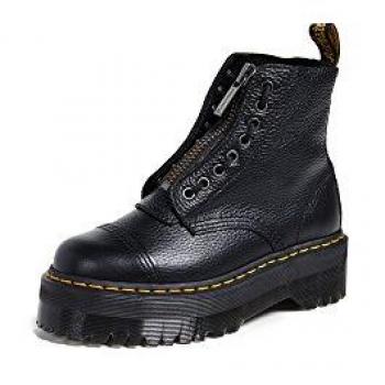 Botas de Mujer Dr. Martens Sinclair 8 Ojos Plataforma en Cuero Negro Talla 43