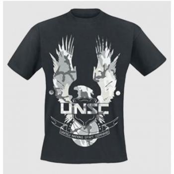 Camiseta Negra Camo Halo UNSC Print Talla S
