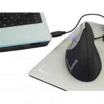 Urban Factory Ergo Mouse Vertical Óptico con Cable para Zurdos 2400 DPI