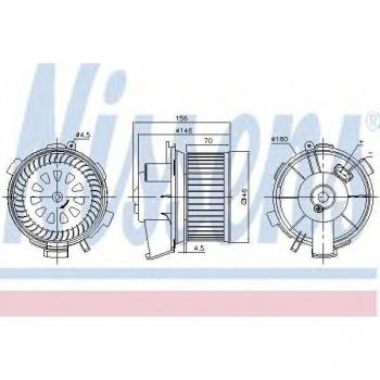 Ventilador habitáculo NISSENS 87181 - Interior blower, compatible con diversos modelos de vehículos, alto rendimiento, fácil instalación, diseño compacto y eficiente en el flujo de aire
