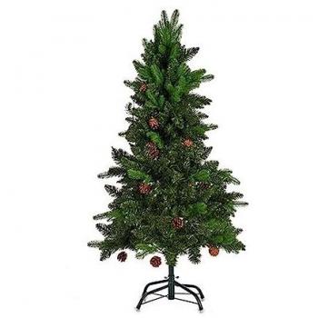 Árbol de Navidad Metal Marrón Verde Plástico