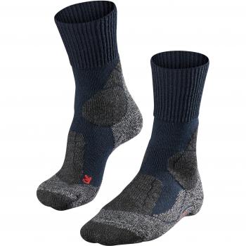 Calcetines de Senderismo Falke TK1 para Hombre, Azul, Talla 44-45, Antibolitas y Funcionales