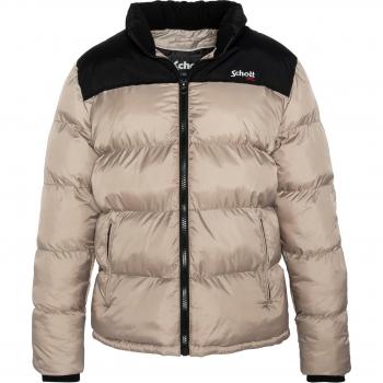 Schott Utah Beige Puffer Jacket for Men