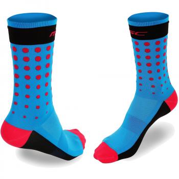 MSC Bikes Flamingo Calcetines, Sin género, Azul y Rosa, S/M