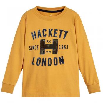 Hackett London - Camiseta de Manga Larga - para Niño Dorado Mustard/Gold 15-16 Años