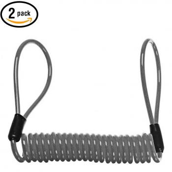 MYSBIKER Cable de Seguridad, 2 m Cable de Bloqueo de Disco