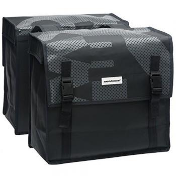 New Looxs Bisonyl Alforjas, Basic Gris, 2 x 23L, Unisex, Negro, 38 x 36 x 17 cm