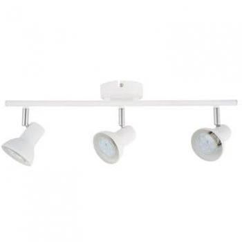 Foco de Techo Triple Lineal Orientable Kaitola GU10 Blanco
