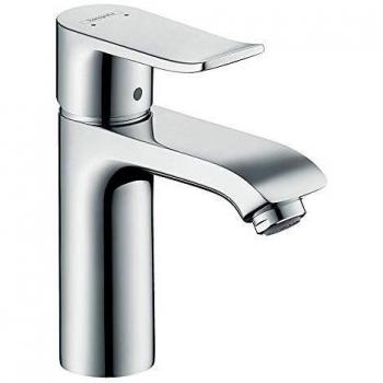 Hansgrohe 31080000 Metris grifo monomando de lavabo, 110mm con vaciador automático, cromo