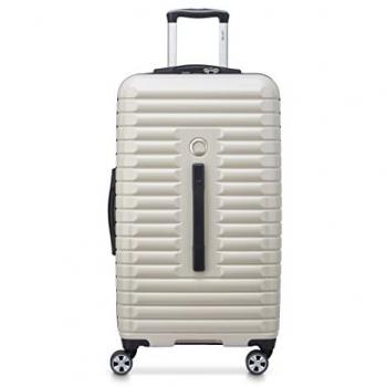 Delsey Paris Cruise 3.0 Expandable Hard Case with Swivel Wheels, Bright Ivory, Checked 26 Trunk