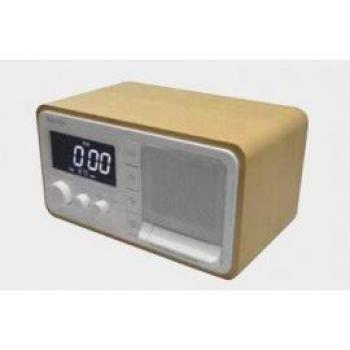 Daewoo DRP-133 - Radio Digital con Reloj, FM y Conector USB, Color Gris