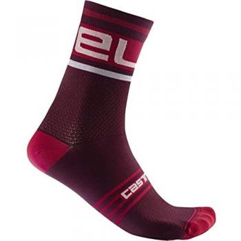 Calcetines Largos Prologo 15 Castelli para Hombre en color Rojo/Burdeos/Blanco, Tamaño XXL