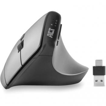 Ratón ergonómico inalámbrico Bluetooth con USB-C/USB-A y 2400 DPI