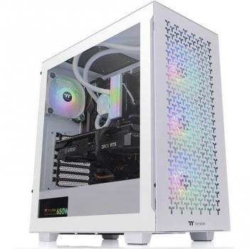 Thermaltake V350 TG ARGB Air Snow Midi Tower Blanco - Caja de Ordenador Gaming con Cristal Templado de 4mm, 2x USB 3.2, 1x USB Tipo-C, Incluye