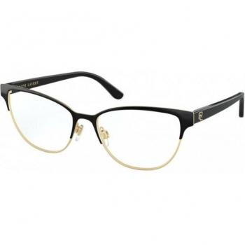 Ralph Lauren RL5108 Women's Butterfly Eyeglasses, Color 9358, Black, Size 54, Blue Light Block Available