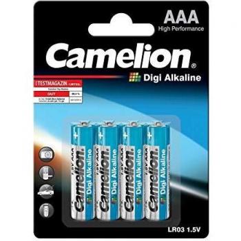 Baterías Alcalinas Digi AAA LR03 Camelion 4 Piezas 1250 mAh