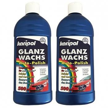 2x 500ml karipol Brillo Cera auto-polish para el NUEVO Lacas , Pulido Coche, cera coche