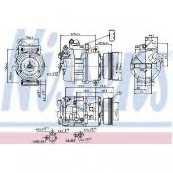 Compresor de aire acondicionado NISSENS 89073