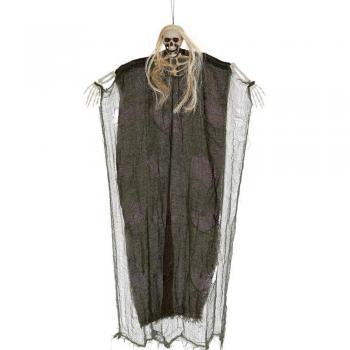 Guirca- Decoración para Halloween de esqueleto colgante, 120 cm