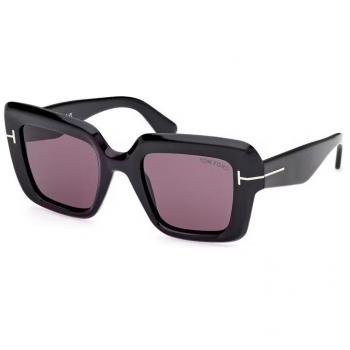 Tom Ford Square Sunglasses - Stylish Black Unisex Fashion Sunglasses, Size: 50 MM