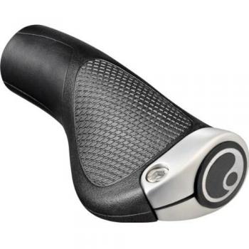 Ergon GP1-S Standard Bicycle Handlebar Grips with Aluminum Clamp, Black