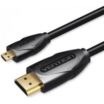 Cable HDMI Vention VAA-D03-B100 de 1 metro con Conexión HDMI Macho a Mini HDMI Macho en Color Negro