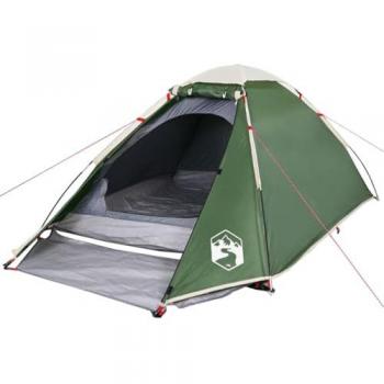 Tienda de campaña iglú impermeable para 2 personas en colores blanco opaco, azul, gris y naranja; verde